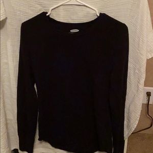 black old navy waffle long sleeve